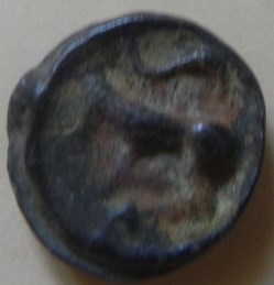 potin Turons à la tête diabolique. monnaie d'inspiration lunaire