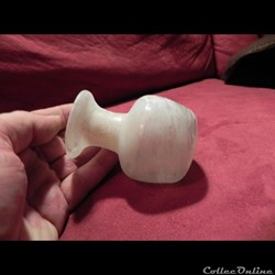 petit vase verre blanc irisé