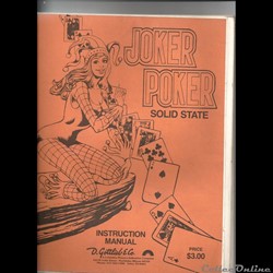 MANUEL FLIPPER PINBALL GOTTLIEB JOCKER POCKER
