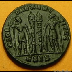 CONSTANTIN II GLORIA EXERCITVS SISCIA