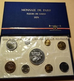 1974 - Coffret FDC en franc de la Monnaie de Paris