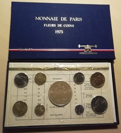 1975 - Coffret FDC en franc de la Monnaie de Paris