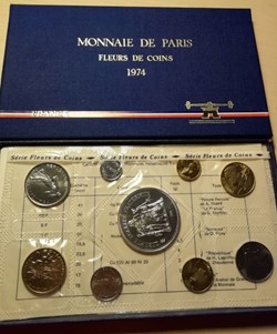 1974 - Coffret FDC en franc de la Monnaie de Paris
