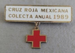 Pin colecta Anual 1989 Cruz Roja Mexicana