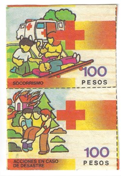 Estampillas Colecta nacional Cruz Roja Mexicana (100 pesos)