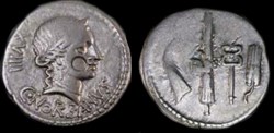 C NORBANUS ROMAN REPUBLIC; GENS NORBANA AR Denarius