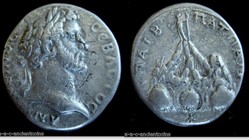 Antonius Pius AR Didrachm Syd 301c var, Mt. Argaeus