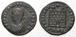 CONSTANTIUS II AE3 RIC VII 38,B, Campgate