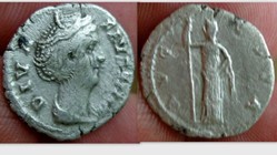 FAUSTINA I Denarius RIC 362, Ceres