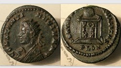 CONSTANTINE II AE3 RIC VII 284, BEATA TRAN-QVILLITAS