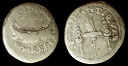 MARCUS ANTONIUS AR Denarius LEG XII ANTIQVAE