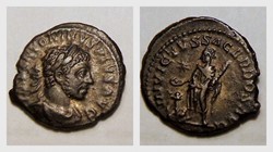 ELAGABALUS Denarius RIC 88, Sacrificing Over Altar
