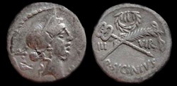 Q. SICINIUS ROMAN REPUBLIC; GENS SICINIA AR Denarius