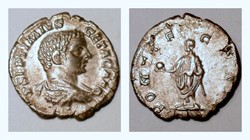 GETA Denarius, RIC 61a, PONTIF