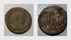 CONSTANTINE II AE3 Follis RIC VII 220, Gloria Exercitvs