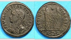 CONSTANTIUS II AE3 RIC VII 290, Campgate