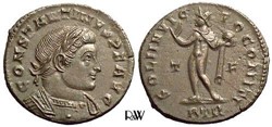 CONSTANTINE I, AE3, RIC VII 105, Sol