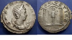 Salonina AR Antoninianus RIC 5, Temple