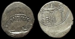 MARCUS ANTONIUS AR Denarius LEG II