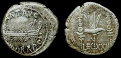 MARCUS ANTONIUS AR Denarius LEG XXII
