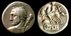 TI QUINCTIUS ROMAN REPUBLIC AR Denarius