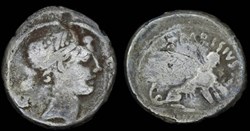 T. CARISIUS ROMAN REPUBLIC AR Denarius