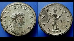 GALLIENUS Billon Antoninianus RIC VI 609, Luna