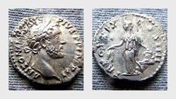 ANTONIUS PIUS Denarius RIC 249, Annona