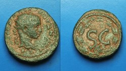 ELAGABALUS AE 21, BMC 426, Wreath