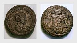 CONSTANTINE II AE3 RIC VII, LYONS [after 90] Unlisted Listed in Bastien Lyon II (no. 28),