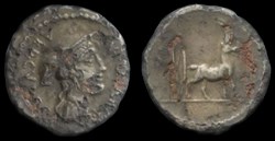 CN.PLANCIVS ROMAN REPUBLIC; GENS PLANCIA Fourree Denarius