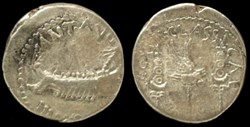 MARCUS ANTONIUS AR Denarius LEG XVII Classicae