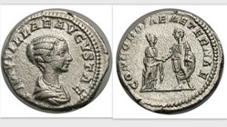 PLAUTILLA AR Denarius RIC 361, Marriage Scene