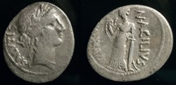 MAN ACILIUS GLABRIO ROMAN REPUBLIC; GENS ACILIA AR Denarius