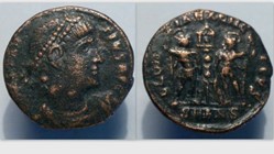 CONSTANTIUS II AE3 RIC VII 44, Gloria Exercitvs
