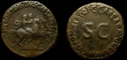 NERO/DRUSUS CAESAR AE Dupondius - Fake