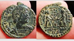 DECENTIUS AE Centenionalis RIC 215,G, Vota