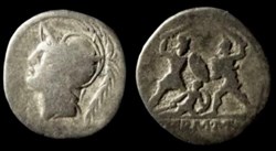 MINUCIUS THERMUS MF ROMAN REPUBLIC; GENS MINUCIA AR Denarius