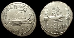MARCUS ANTONIUS AR Denarius LEG VIIII
