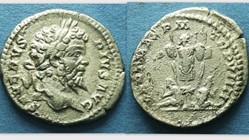 SEPTIMIUS SEVERUS Denarius, RIC 176, Trophy of Arms