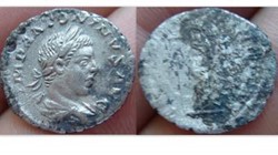 ELAGABALUS Fouree Denarius RIC 150, Felicitas
