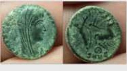 CONSTANTINE I AE4, RIC VIII 18, Hand of God