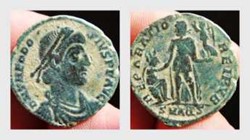 THEODOSIUS I AE2, RIC 30d, REPARATIO REIPVB
