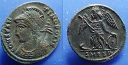 CONSTANTINOPOLIS COMMEMORATIVE AE3, RIC VII 188, Victory