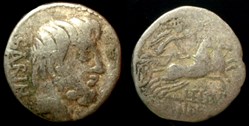 L. TITURIUS L.F. SABINUS ROMAN REPUBLIC; GENS TITURIA AR Denarius