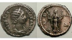 Julia Mamaea AR Denarius RIC 360, Vesta