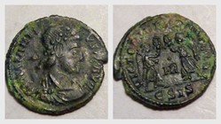 CONSTANTIUS II AE3 RIC VIII 191, Two Victories