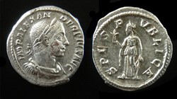 SEVERUS ALEXANDER Denarius, RIC IV 254, Spes