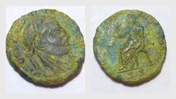 CLAUDIUS II (Gothicus) AE Half Follis, Emperor Seated