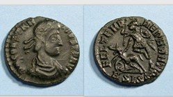 CONSTANTIUS II AE3 RIC VIII 352, Fallen Horseman